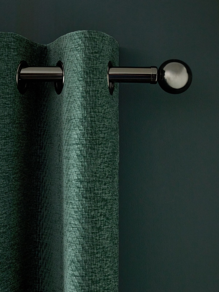 Chevron Chenille Eyelet Lined Curtains - Imagen 1 de 5