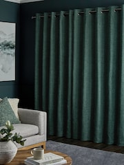 Chevron Chenille Eyelet Lined Curtains - Imagen 3 de 5