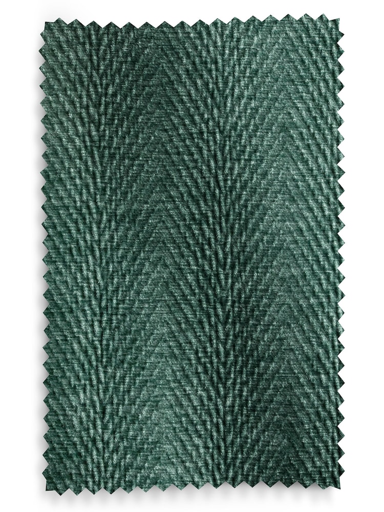 Chevron Chenille Eyelet Lined Curtains - Imagen 5 de 5