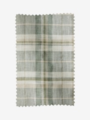 Linen Look Check Eyelet Lined Curtains - Imagen 5 de 5