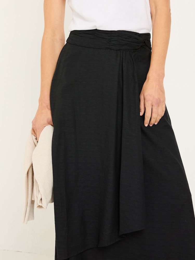 FatFace Juni Black Midi Skirt - Image 4 of 5