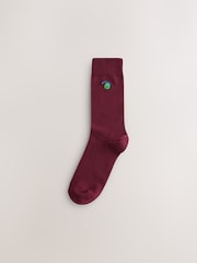 Red/Green Christmas Embroidered Socks - Image 4 of 8