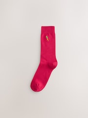 Red/Green Christmas Embroidered Socks - Image 5 of 8