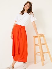 FatFace Burnt Orange Juni Midi Skirt - Image 1 of 10