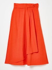 FatFace Burnt Orange Juni Midi Skirt - Image 10 of 10