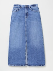 FatFace Blue Denim Carla Midi Skirt - Image 10 of 10