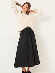 FatFace Black Sulli Poplin Skirt - Image 1 of 11
