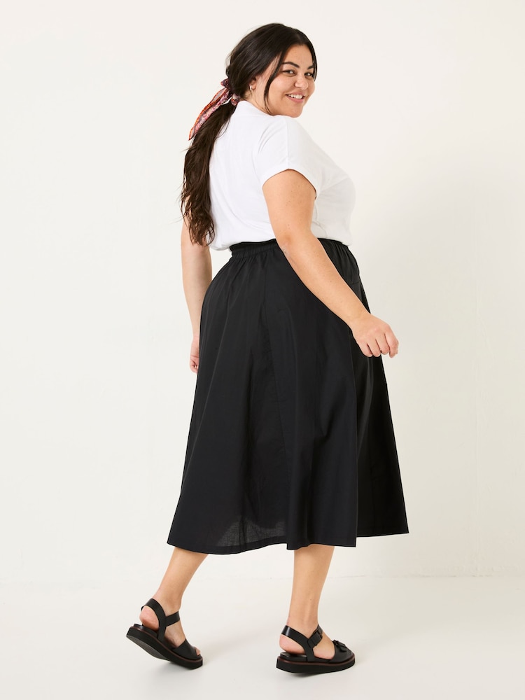 FatFace Black Sulli Poplin Skirt - Image 7 of 11