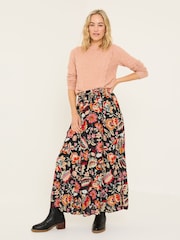 FatFace Black Suki Midi Skirt - Image 1 of 9