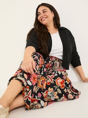 FatFace Black Suki Midi Skirt - Image 7 of 9