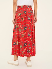 FatFace Burnt Orange Suki Midi Skirt - Image 2 of 6