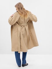 Gap Cream Icon Notch Collar Trench Coat - Image 2 of 7