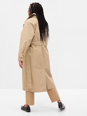 Gap Cream Icon Notch Collar Trench Coat - Image 5 of 7