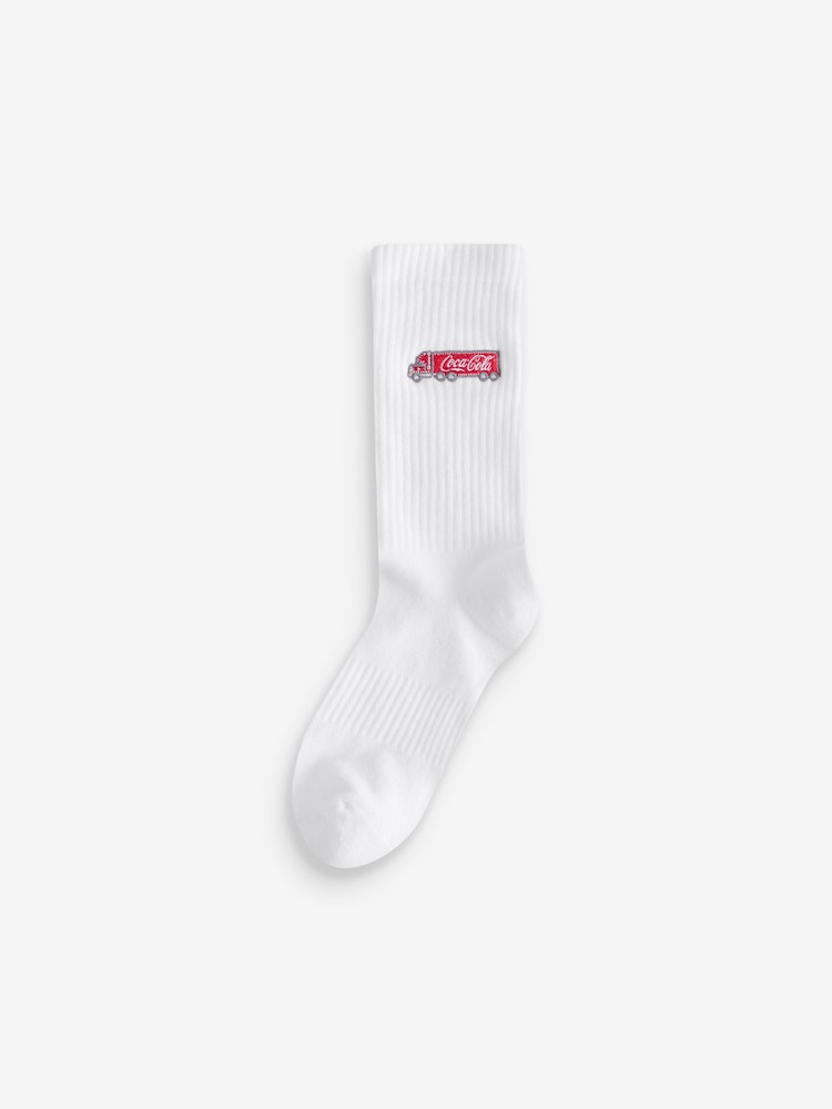 Rouge/blanc/noir - Chaussettes de sport Coca Cola de Noël - Image 3 of 6