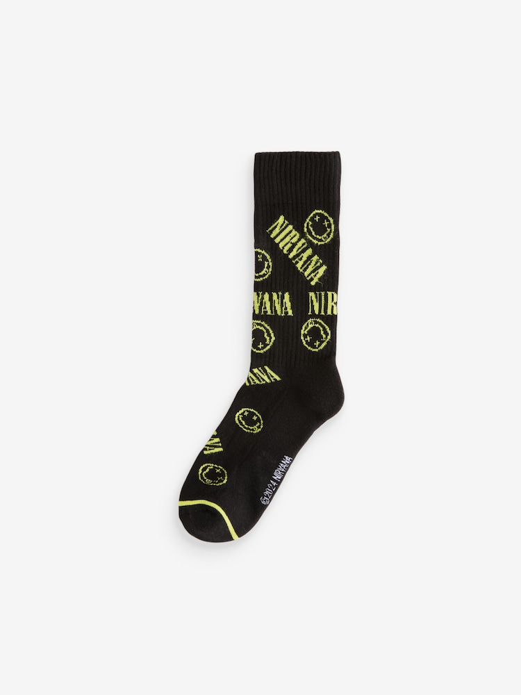 Черный - Nirvana Pattern Sports Socks 3 Pack - Изображение 2 из 6 Черный - Nirvana Pattern Sports Socks 3 Pack - Изображение 2 из 6