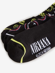 Черный - Nirvana Pattern Sports Socks 3 Pack - Изображение 6 из 6