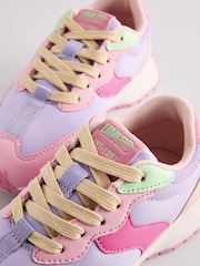 Pink Colourblock Lace-Up Chunky Trainers - Image 3 of 5