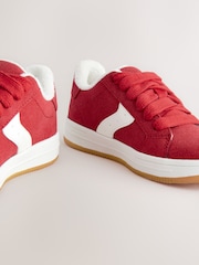 Red Lace-Up Chunky Trainers - Image 8 of 9