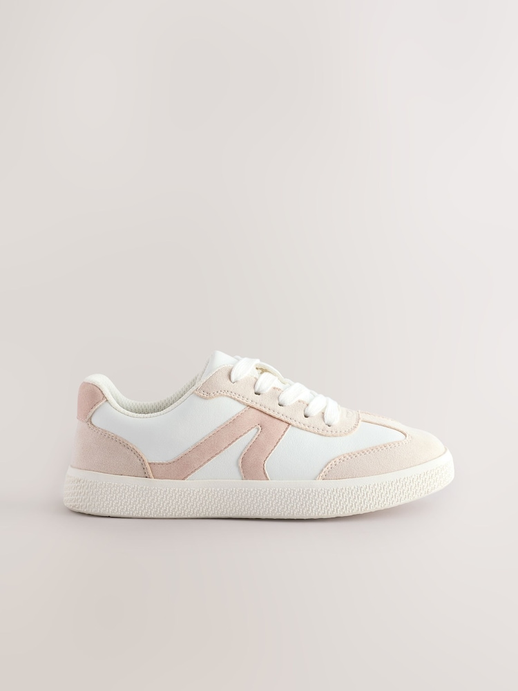 White Lace-Up Lifestyle Trainers - Image 2 of 6