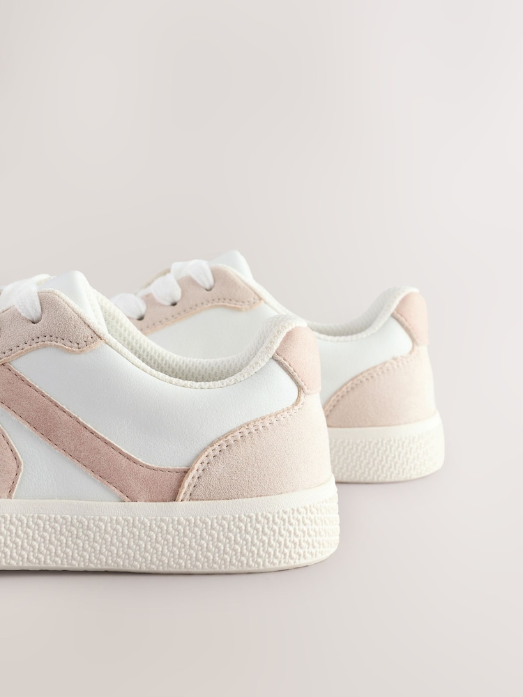 White Lace-Up Lifestyle Trainers - Image 3 of 6