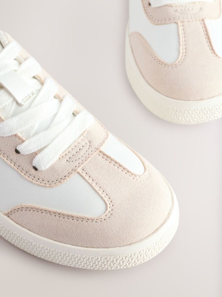 White Lace-Up Lifestyle Trainers - Image 4 of 6