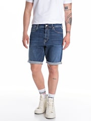 Replay Dark Blue Slim RBJ Shorts - Image 1 of 1