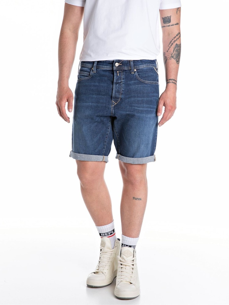 Replay Dark Blue Slim RBJ Shorts - Image 1 of 1