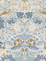 William Morris At Home Soft Blue Strawberry Thief 10M Wallpaper - Image 2 of 4