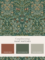 William Morris At Home Deep Green Blackthorn 10M Wallpaper - Image 4 of 4