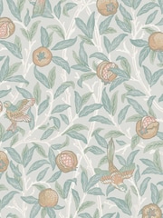 William Morris At Home Duck Egg Bird and Pomegranate 10M Wallpaper - Image 2 of 4