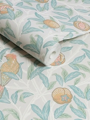 William Morris At Home Duck Egg Bird and Pomegranate 10M Wallpaper - Image 3 of 4