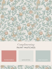 William Morris At Home Duck Egg Bird and Pomegranate 10M Wallpaper - Image 4 of 4