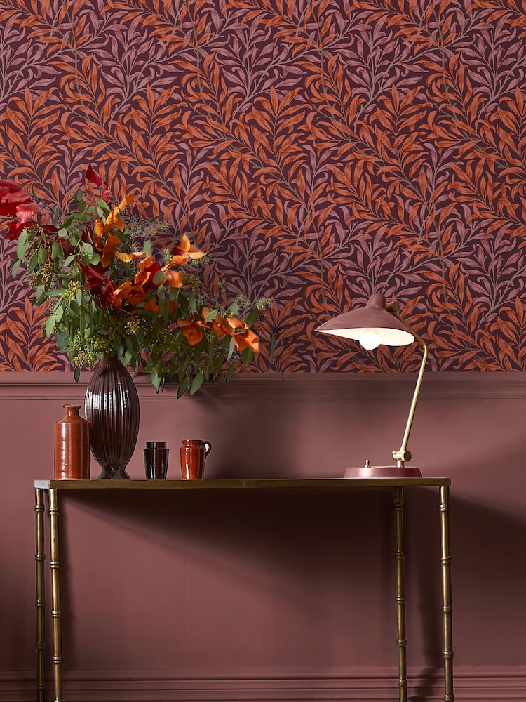 William Morris At Home Plum Willow Bough 10M Wallpaper - Image 1 of 4
