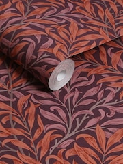 William Morris At Home Plum Willow Bough 10M Wallpaper - Image 3 of 4