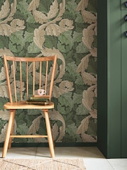 William Morris At Home Green Acanthus 10M Wallpaper - Image 1 of 4