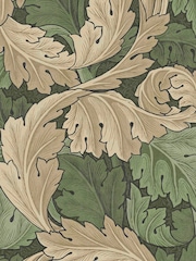 William Morris At Home Green Acanthus 10M Wallpaper - Image 2 of 4