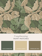 William Morris At Home Green Acanthus 10M Wallpaper - Image 4 of 4