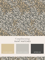William Morris At Home Charcoal Willow Bough 10M Wallpaper - Image 3 of 4