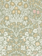 William Morris At Home Sage Blackthorn 10M Wallpaper - Image 2 of 4