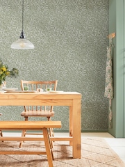 William Morris At Home Sage Willow Bough 10M Wallpaper - Image 1 of 4
