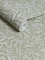 William Morris At Home Sage Willow Bough 10M Wallpaper - Image 3 of 4