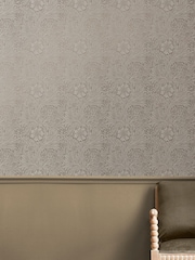William Morris At Home Neutral Marigold Fibrous 10M Wallpaper - Image 1 of 4
