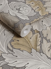 William Morris At Home Neutral Acanthus 10M Wallpaper - Image 3 of 4
