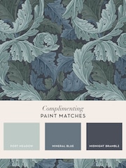 William Morris At Home Blue Acanthus 10M Wallpaper - Image 4 of 4