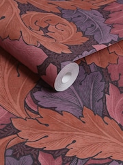 William Morris At Home Plum Acanthus 10M Wallpaper - Image 3 of 4