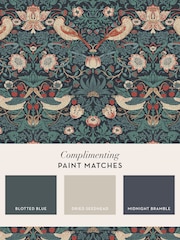 William Morris At Home Deep Blue Strawberry Thief 10M Wallpaper - Image 4 of 4