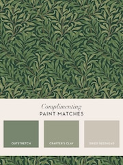 William Morris At Home Deep Green Willow Bough 10M Wallpaper - Image 4 of 4