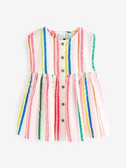 Rainbow Stripe Button Through Summer Dress (3mths-10yrs) - Image 4 of 7