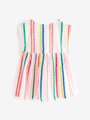 Rainbow Stripe Button Through Summer Dress (3mths-10yrs) - Image 5 of 7