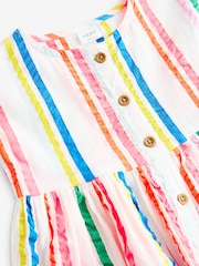 Rainbow Stripe Button Through Summer Dress (3mths-10yrs) - Image 6 of 7
